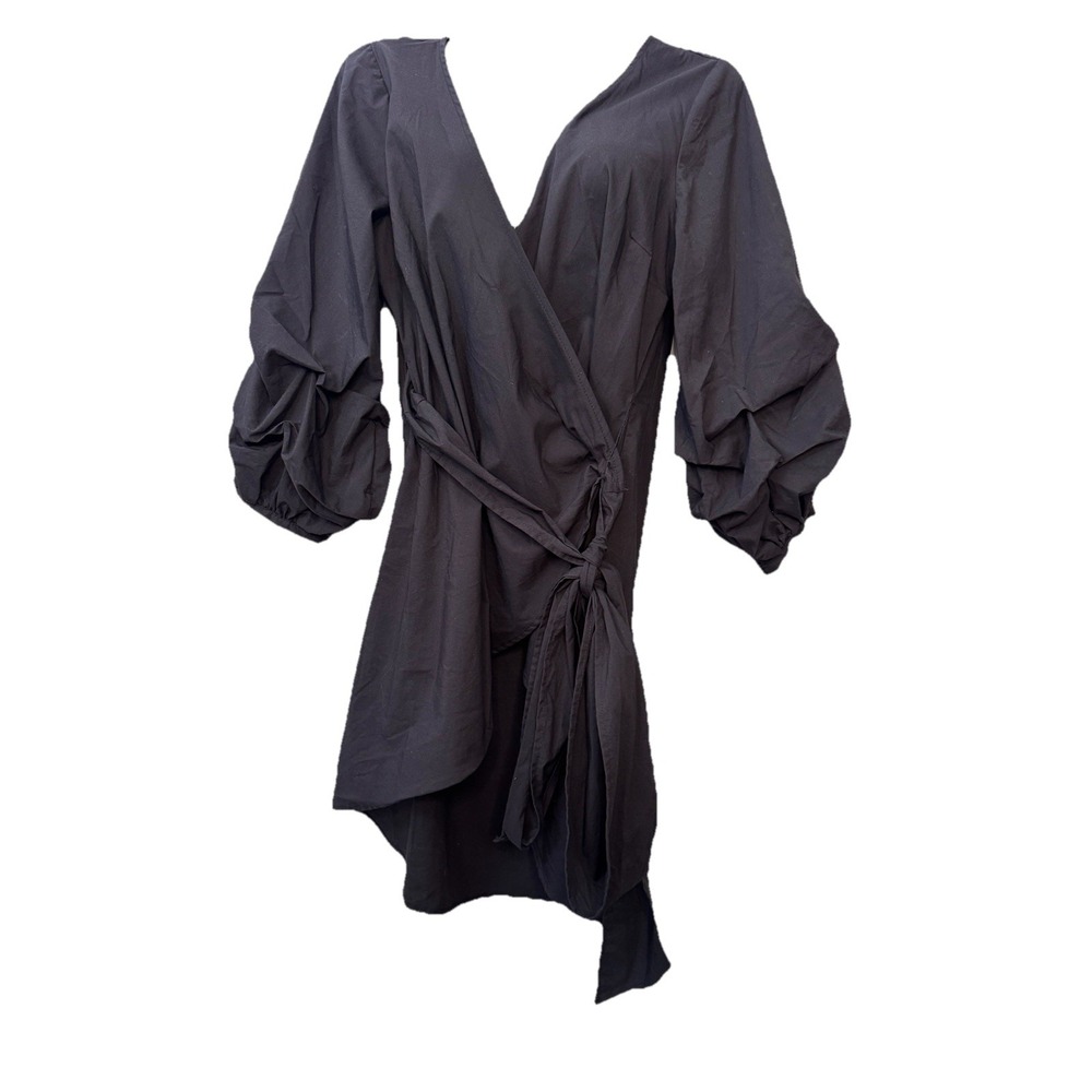 NY & Company Black Long V Neck Dress Top‎ Size XS Cute Trendy